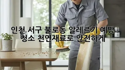 인천 서구 불로동 알레르기 예방 청소, 천연재료로 안전하게!